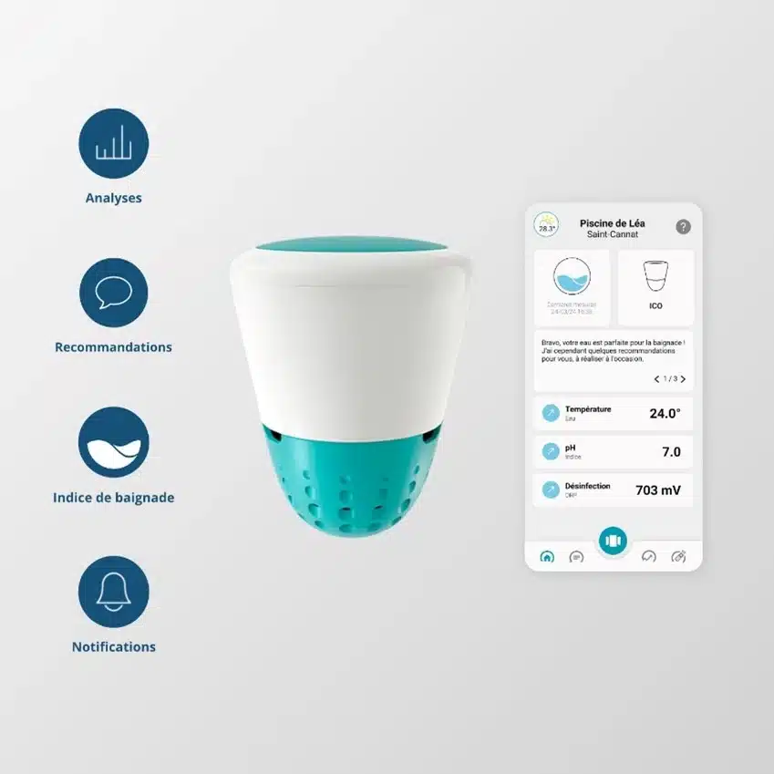ICO Pool présente plusieurs avantages comme des analyses de l'eau ou encore des recommandations personnalisées.