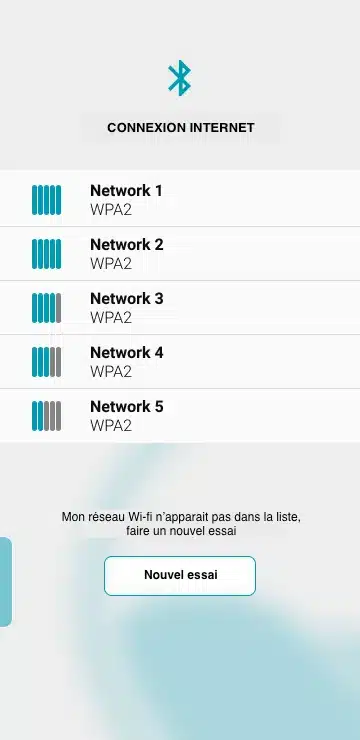 ICO app identifies a wifi networks list