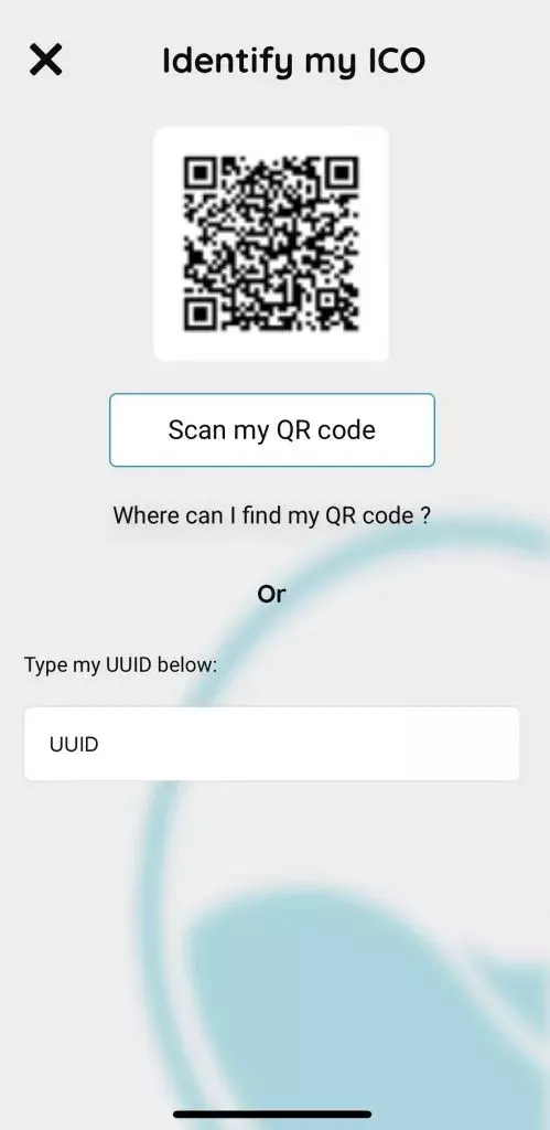 application ICO scanner le qr code pour lier votre appareil a votre smartphone. 