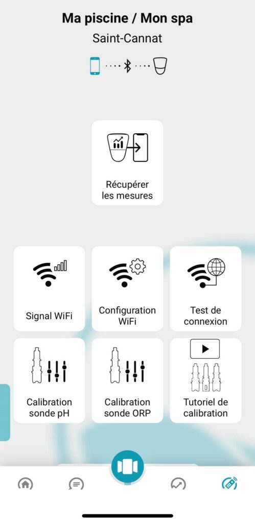Application ICO paramètre de connexion wifi et bluetooth 