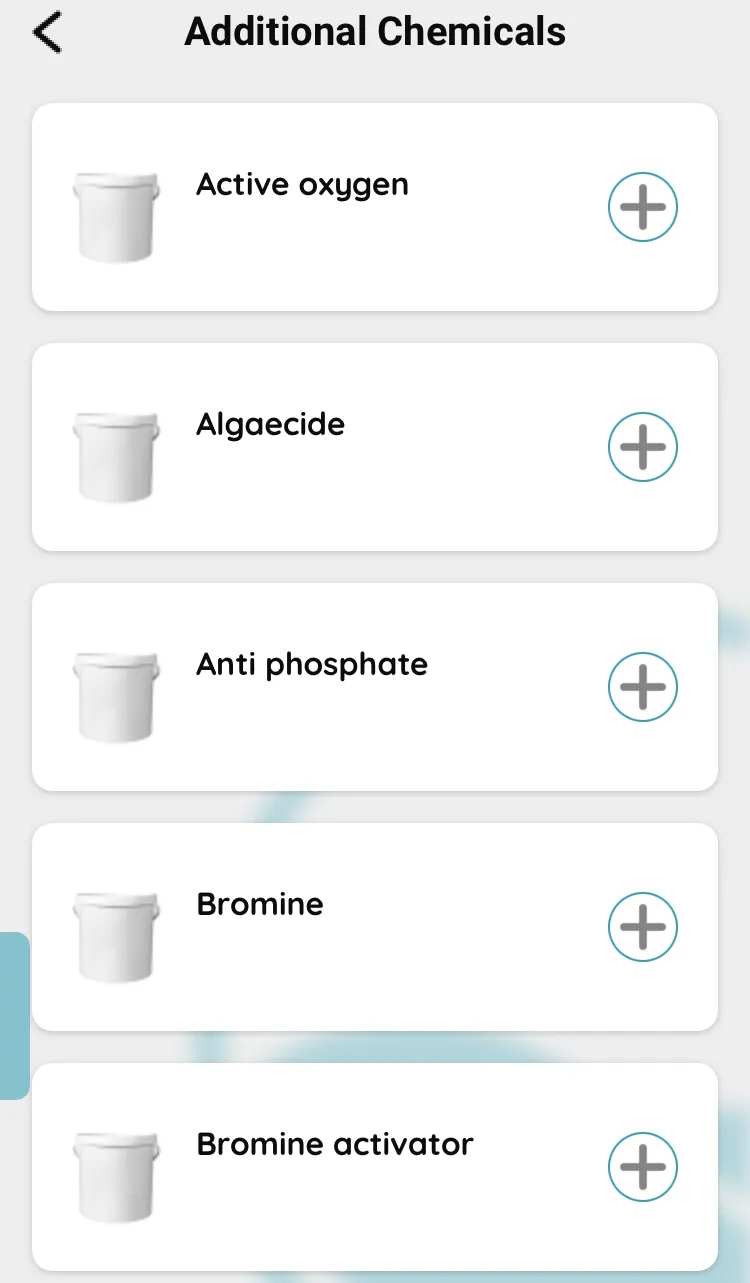 The ICO product catalog lists several additional product ranges, such as algicides, slow bromine, shock bromine, etc. 