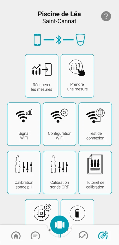 Télécommande connectée au Bluetooth sur l'application ICO