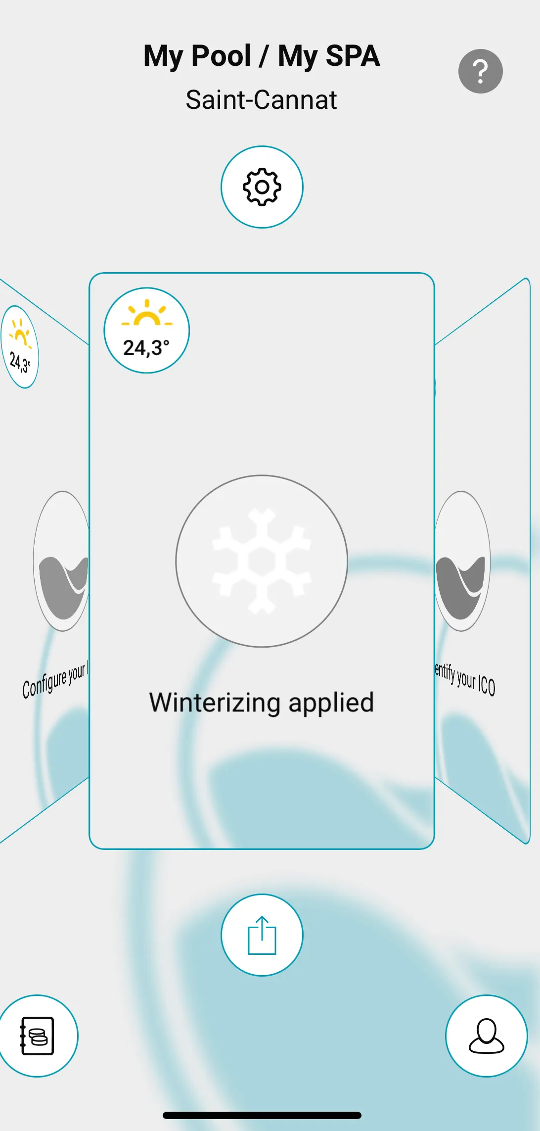 Application home page: Wintering mode enabled