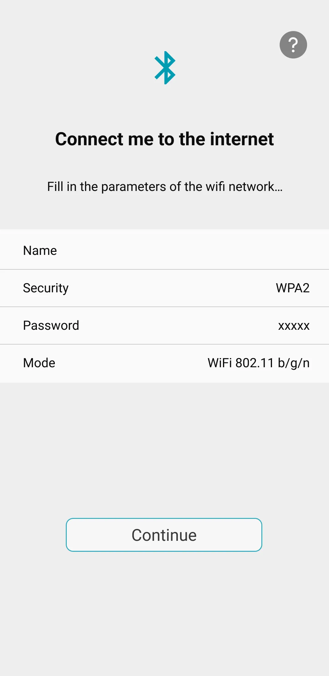 ICO application fill manually in the wifi connection login