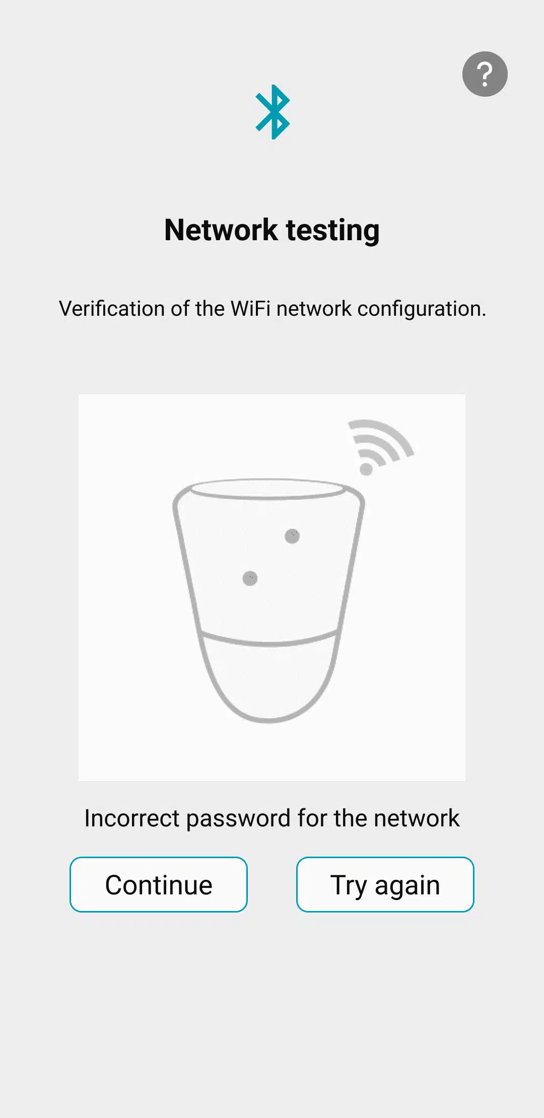 Etape 7 de la connexion Wifi ICO Application 
