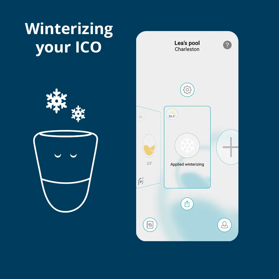In winter, we strongly advise you to protect your ICO connected sensor when winterizing your pool. 