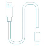 Un Cable USB est présent inclus avec ICO Spa pour permettre de le recharger