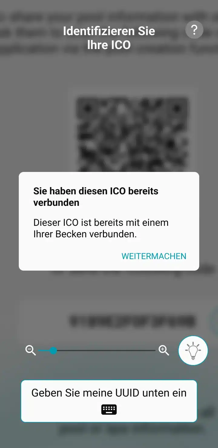 message erreur ICO deja associé. application ico