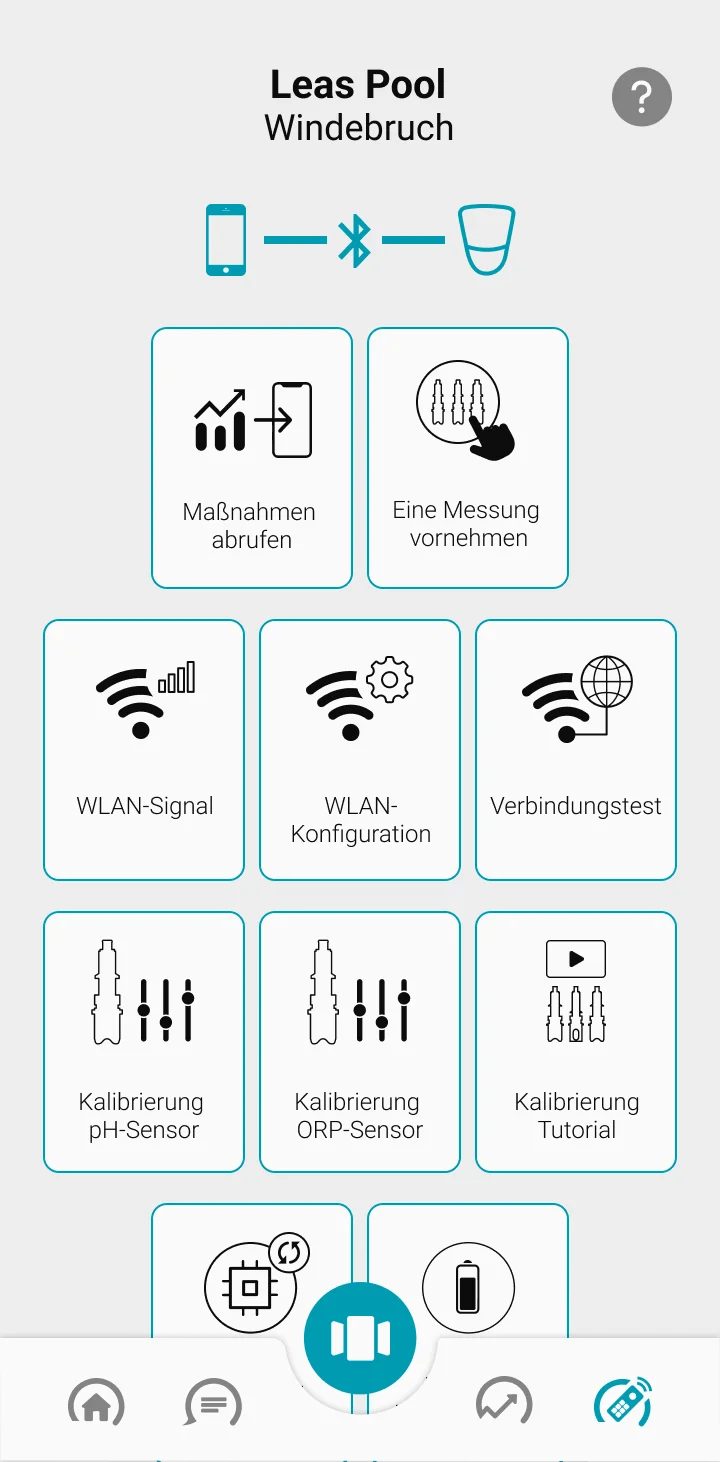 Télécommande connectée au Bluetooth sur l'application ICO