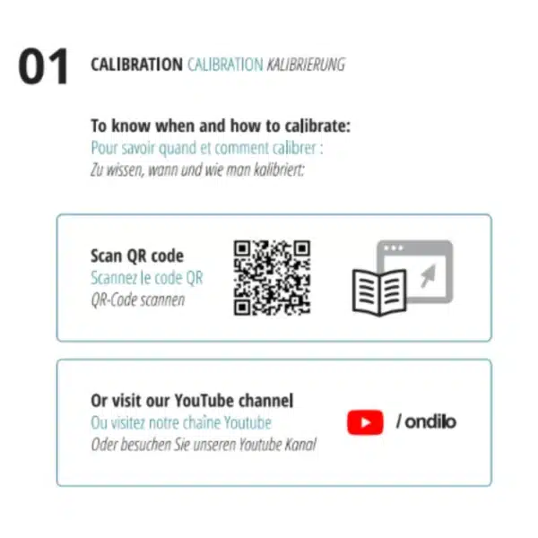 guide complet pour vous aider calibrer correctement vos sondes ICO. Vous pouvez scanner le QR code ou visitez notre chaine Youtube pour plus d'informations